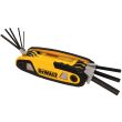 Набор шестигранных ключей DEWALT DWHT70263, 1.5-8 мм, 8 шт.
