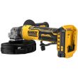 Аккумуляторная угловая шлифмашина DEWALT DCG404S2T, 18 В, 125 мм, 11000 об/мин, с 2 АКБ 3.5 Ач и ЗУ в кейсе TSTAK (DCG404S2T-QW)
