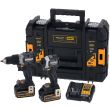 Аккумуляторный набор DEWALT McLaren Limited Edition DCK200MM2T: дрель-шуруповерт + шуруповерт, с 2 АКБ 4 Ач и ЗУ, в кейсе TSTAK