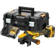 Аккумуляторная угловая шлифмашина DEWALT DCG409P1T, 18/54 В, 125 мм, 9000 об/мин, с АКБ 5 Ач и ЗУ, в кейсе TSTAK (DCG409P1NT-XJ)