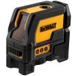 Лазерный нивелир DEWALT DW0822, на батарейках, красный луч, 15 м, в кейсе (DW0822-XJ)