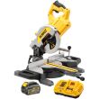 Аккумуляторная торцовочная пила DEWALT DCS777T2, 54 В, 216 мм, 6300 об/мин, с 2 АКБ 2 Ач и ЗУ (DCS777T2-QW)