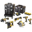 Набор DEWALT DCK685P3T, 18 В: перфоратор + дисковая пила + УШМ + дрель + шуруповерт + реноватор, с 3 АКБ 5 Ач и ЗУ, в 3 кейсах