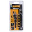 Набор бит DEWALTPH2,PZ2,T10,T15,T20,T25,T30, 25 мм HEX, 10 шт. (DT70578T-QZ)
