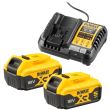 Аккумуляторный набор DEWALT DCK2026P2T, 18 В: дрель-шуруповерт DCD805 + УШМ DCG405, с 2 АКБ 5 Ач и ЗУ, в кейсе TSTAK