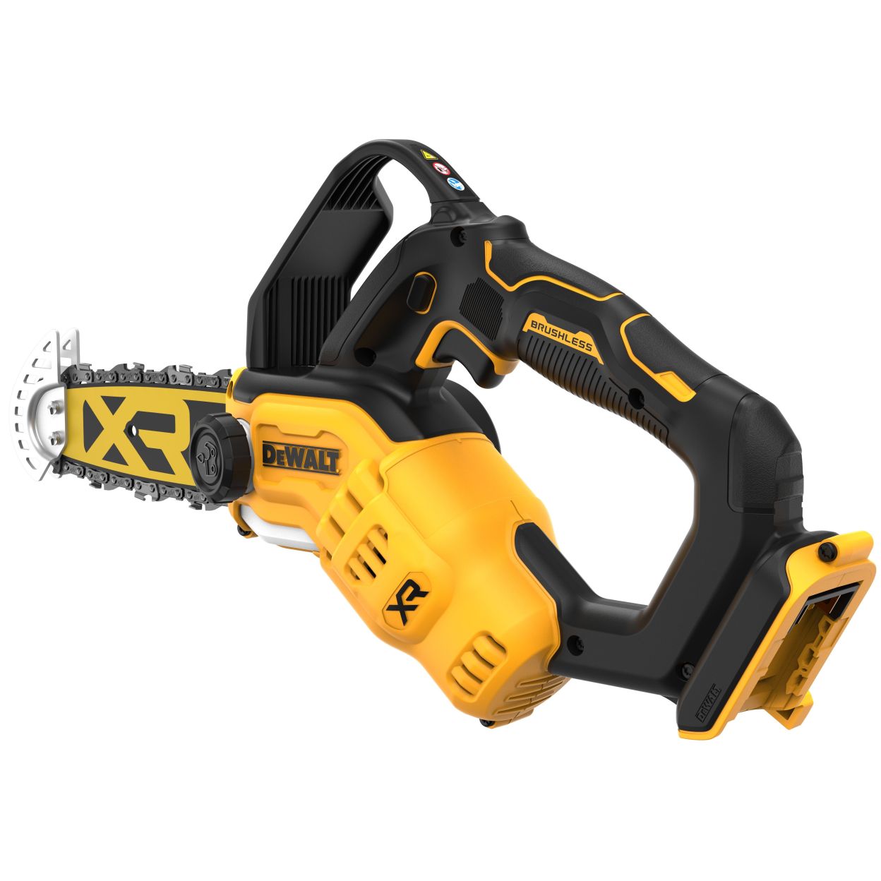 Аккумуляторная цепная пила DEWALT DCMPS520P1, 18 В, 20 см, 8.6 м/с, с АКБ 5 Ач и ЗУ (DCMPS520P1N-XJ)