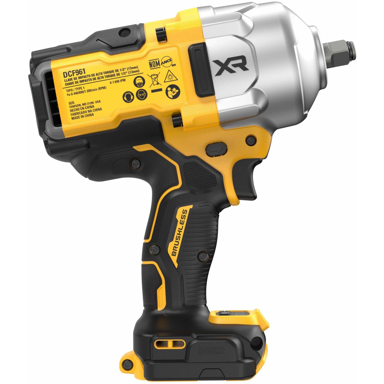 Аккумуляторный гайковерт DEWALT DCF961H2G, 18 В, 2372 Нм, 1890 уд/мин, с 2 АКБ 5 Ач и ЗУ, в чехле (DCF961H2G-QW)