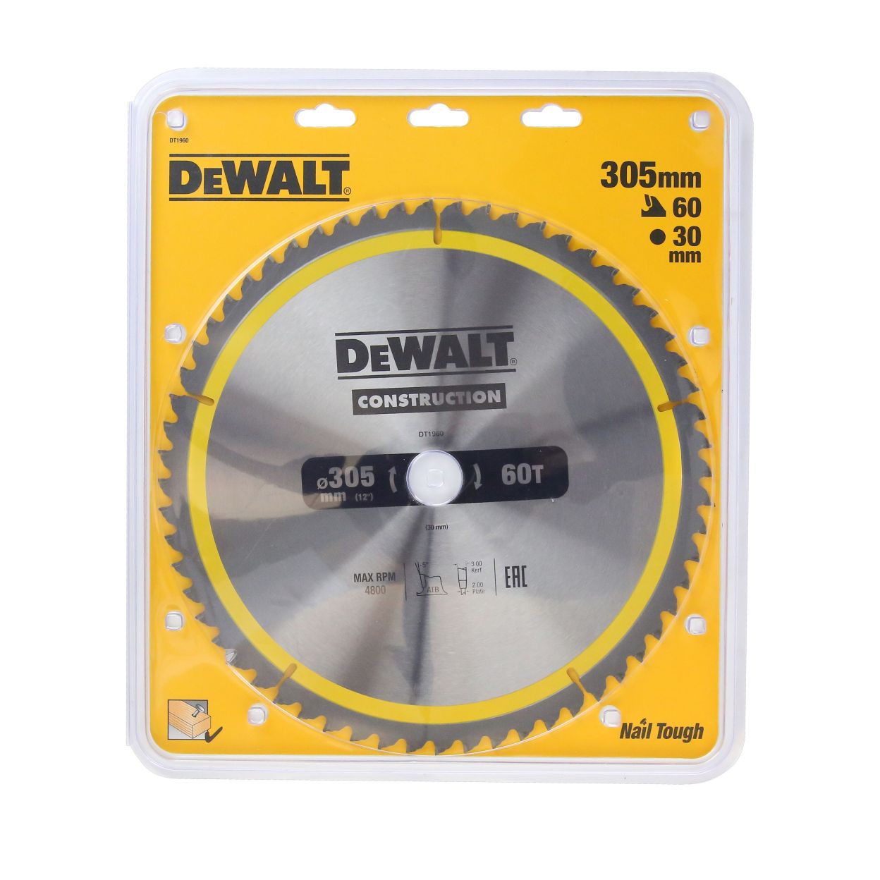 Диск пильный по дереву DEWALT CONSTRUCTION, 305х30х2 мм (DT1960-QZ)
