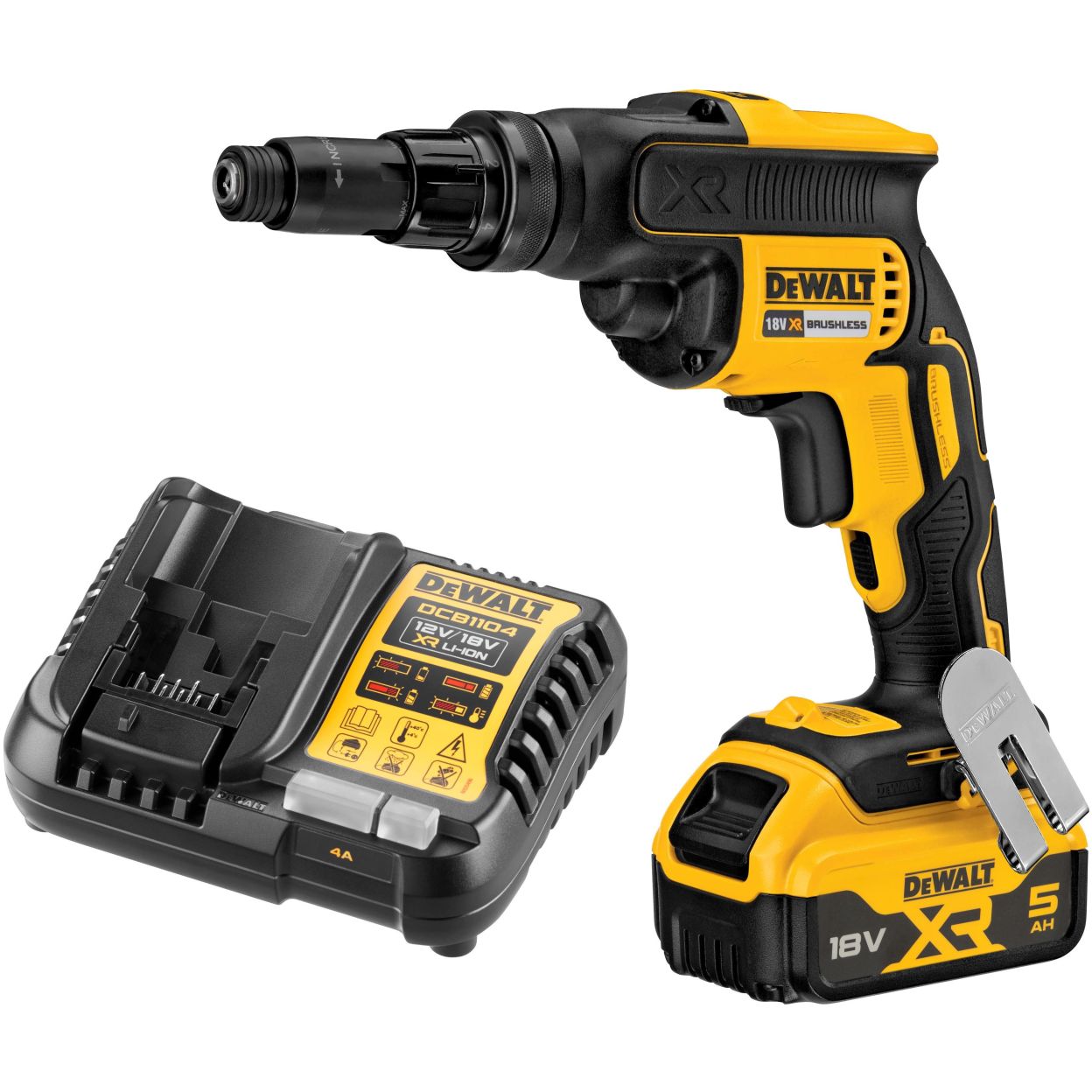 Аккумуляторный шуруповерт DEWALT DCF622P1, 18 В, 34 Нм, 2000 об/мин, с АКБ 5 Ач и ЗУ (DCF622P1N-XJ)