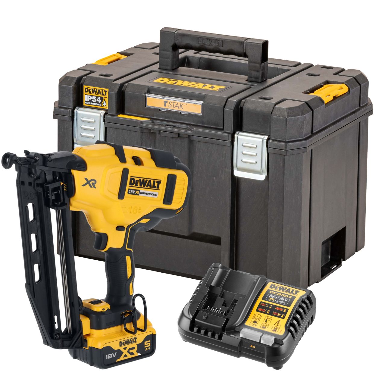 Аккумуляторный шпилькозабивной пистолет DEWALT DCN660P1T, 18 В, 48 Дж, с АКБ 5 Ач и ЗУ, в кейсе TSTAK