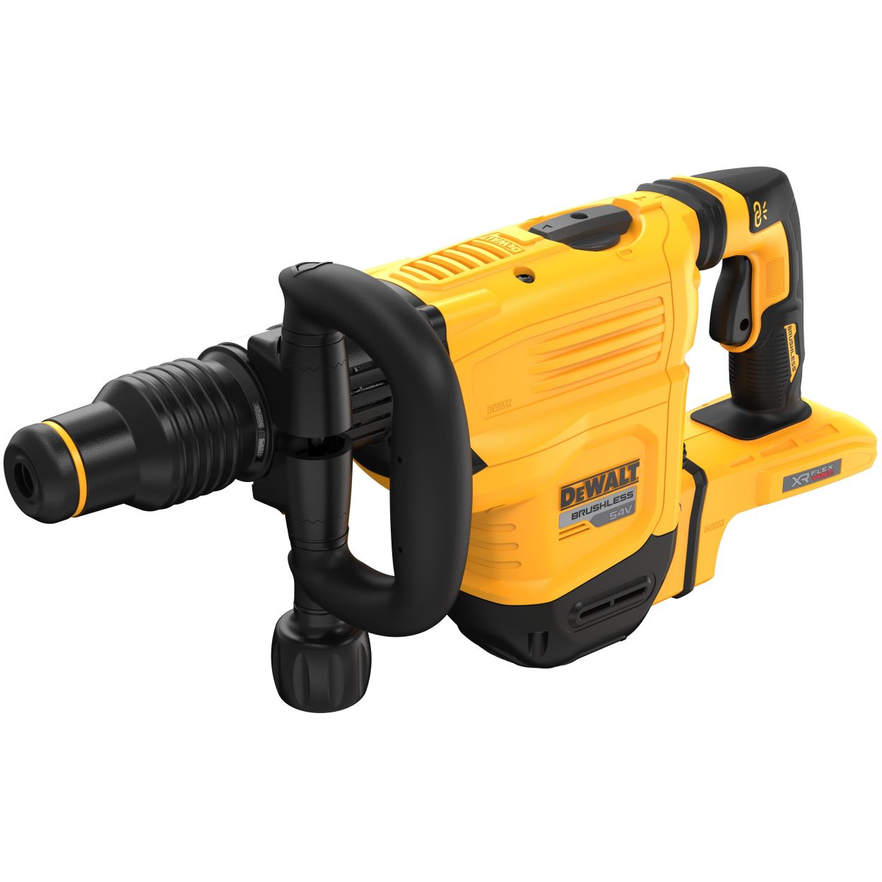 Аккумуляторный отбойный молоток DEWALT DCH832X2, 54 В, 10.5 Дж, 2900 уд/мин, с 2 АКБ 3 Ач и ЗУ, в кейсе (DCH832X2-QW)