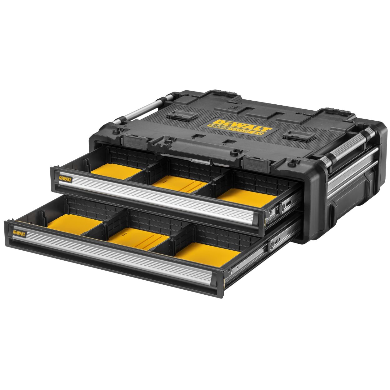 Модульная рабочая станция DEWALT TOUGHSYSTEM DXL DWST60520-1: 2 ящика для инструмента + рабочая поверхность, на колесной базе