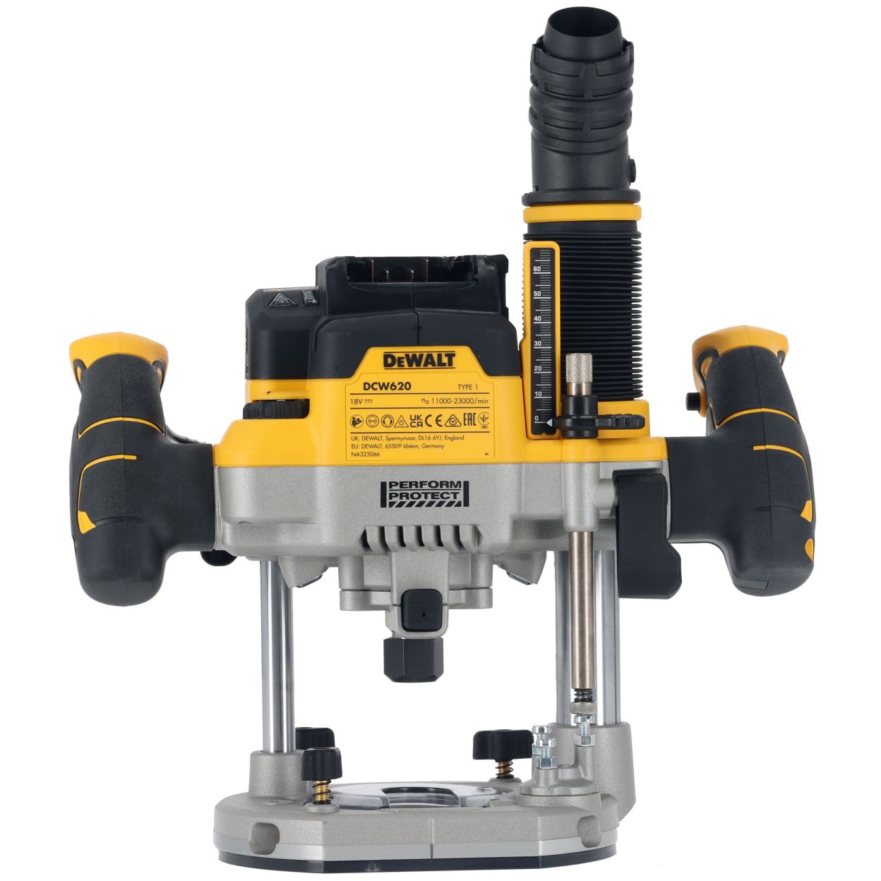 Аккумуляторный фрезер DEWALT DCW620H2, 18 В, 23000 об/мин, 70 мм, с 2 АКБ 5 Ач и ЗУ, в кейсе TSTAK (DCW620H2-QW)