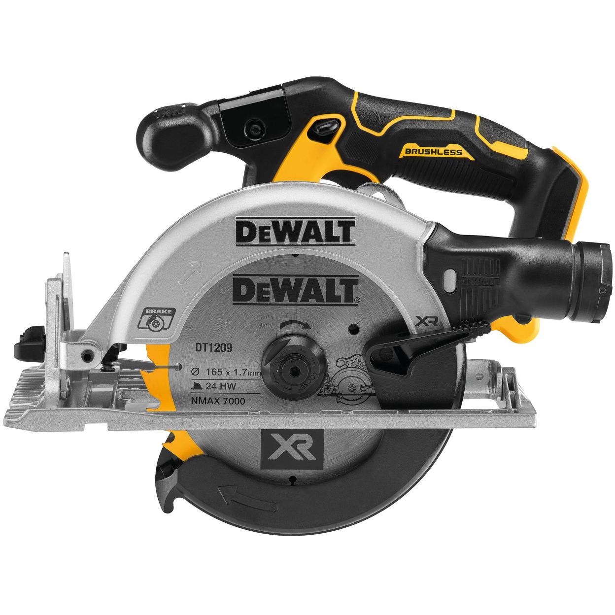 Аккумуляторная дисковая пила DEWALT DCS565S2T, 18 В, 165 мм, 4950 об/мин, с 2 АКБ 3.5 Ач и ЗУ, в кейсе TSTAK (DCS565S2T-QW)
