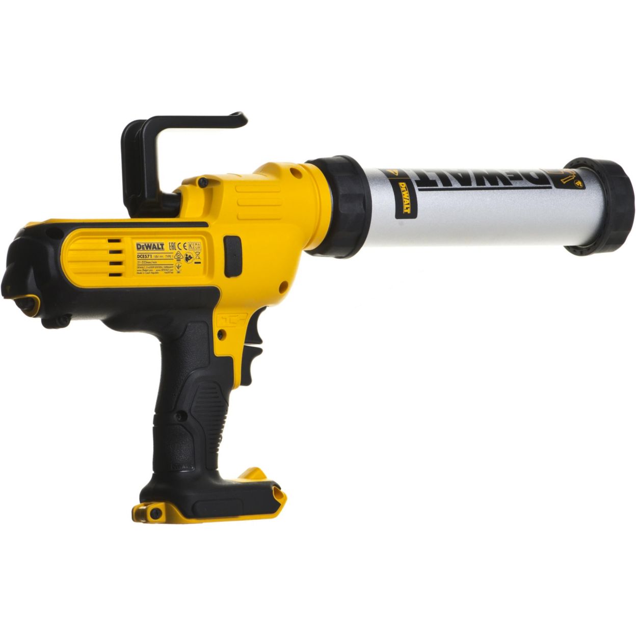 Аккумуляторный пистолет для герметика DEWALT DCE571N, 18 В, 2893 Н, без АКБ и ЗУ (DCE571N-XJ)