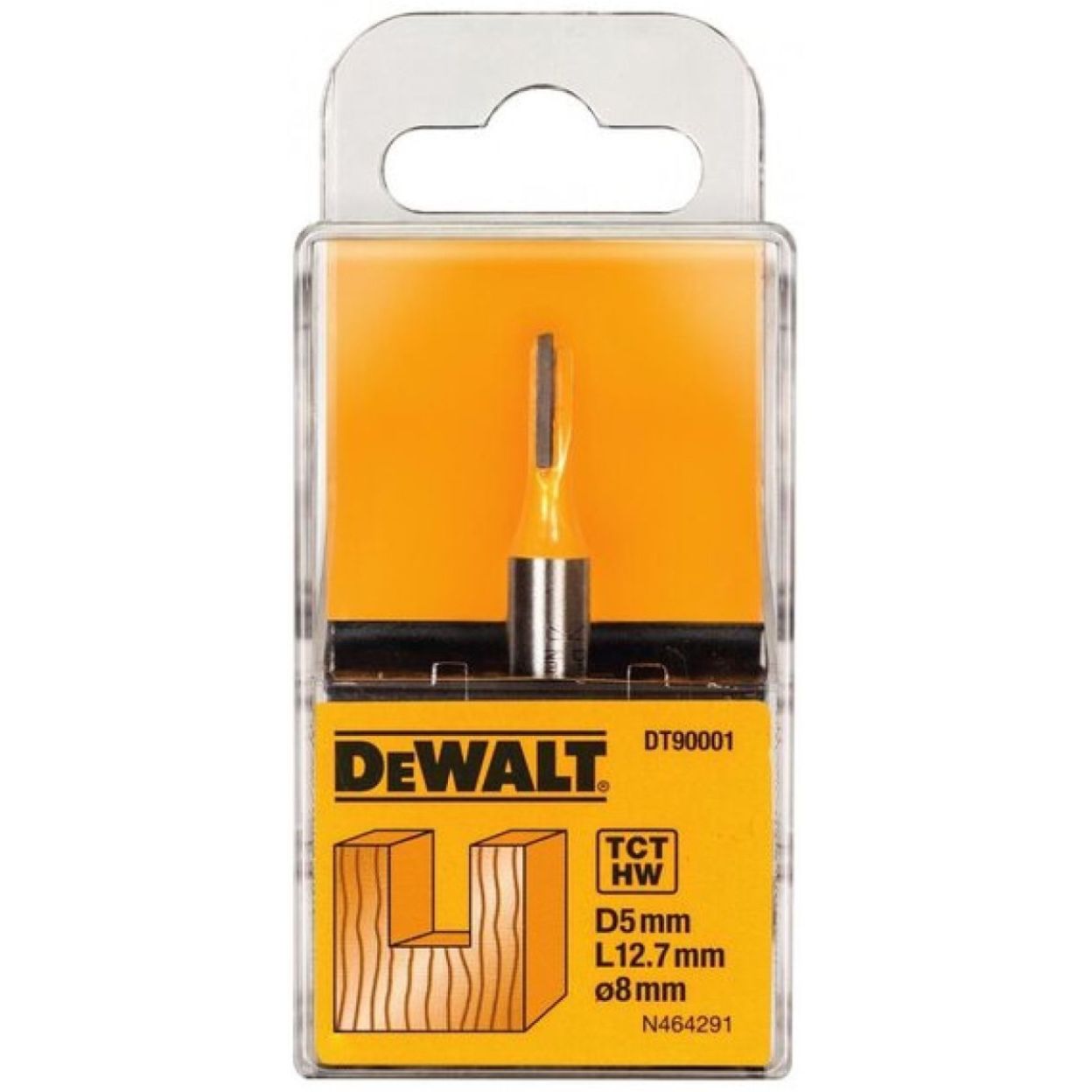 Фреза DEWALT DT90001, пазовая, 5х50х12 мм, хвостовик 8 мм (DT90001-QZ)