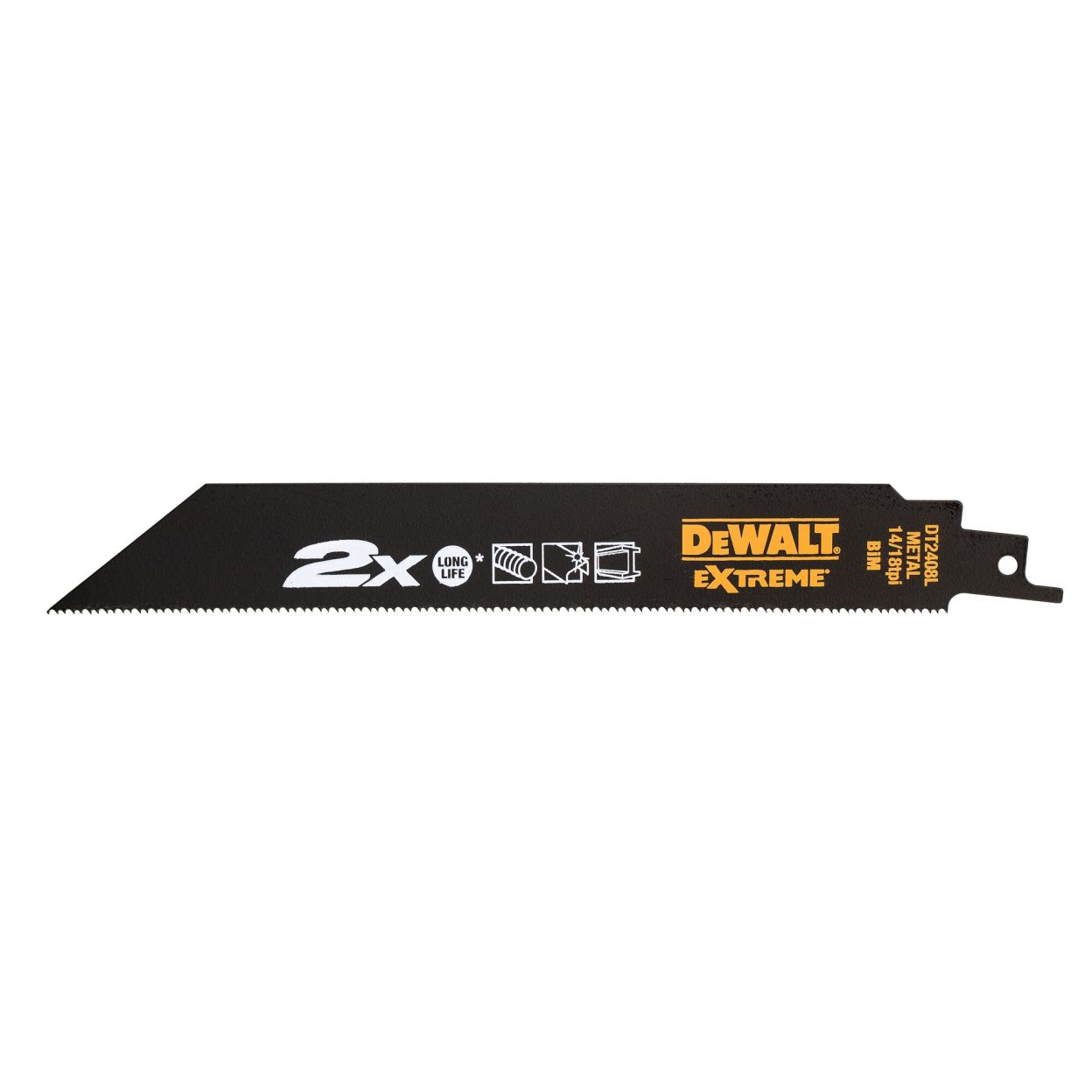 Полотно DEWALT, для сабельных пил, по металлу, 203x1.4-1.8 мм, 5 шт, DT2408L
