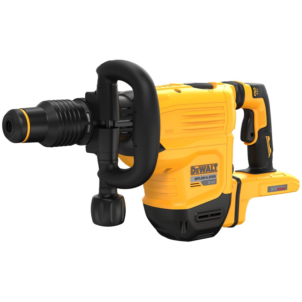 Аккумуляторный отбойный молоток DEWALT DCH832X2, 54 В, 10.5 Дж, 2900 уд/мин, с 2 АКБ 3 Ач и ЗУ, в кейсе (DCH832X2-QW)