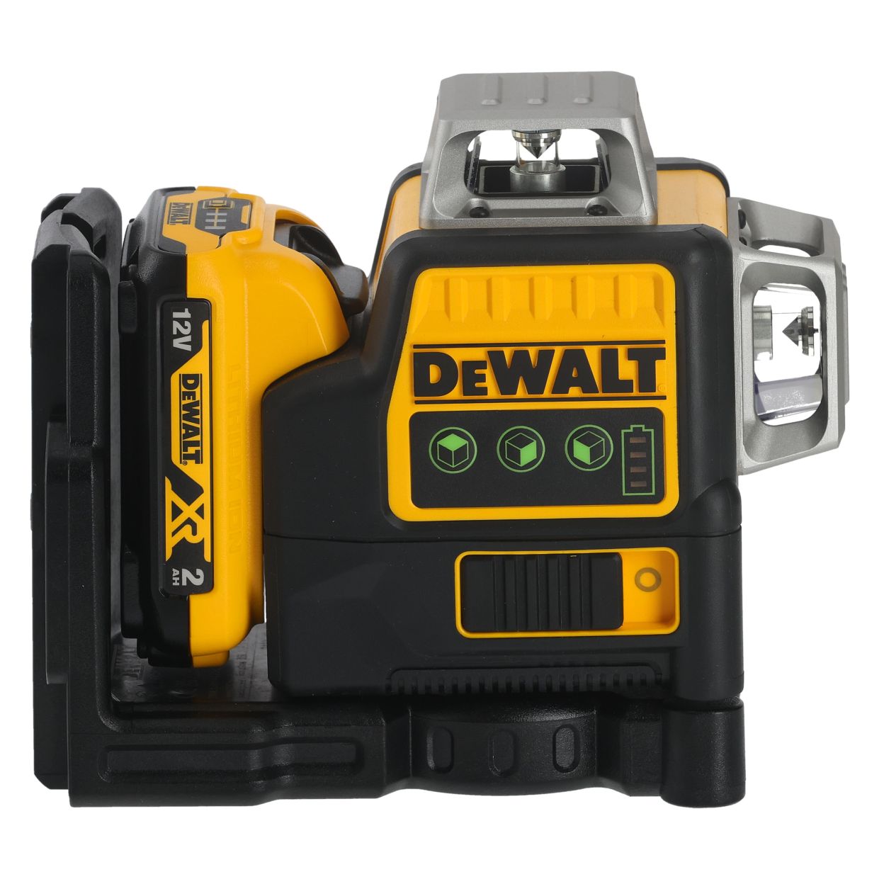 Аккумуляторный лазерный нивелир DEWALT DCE089D1G, 12 В, зеленый луч, 35 м, с АКБ 2 Ач и ЗУ, в кейсе TSTAK (DCE089D1G-QW)