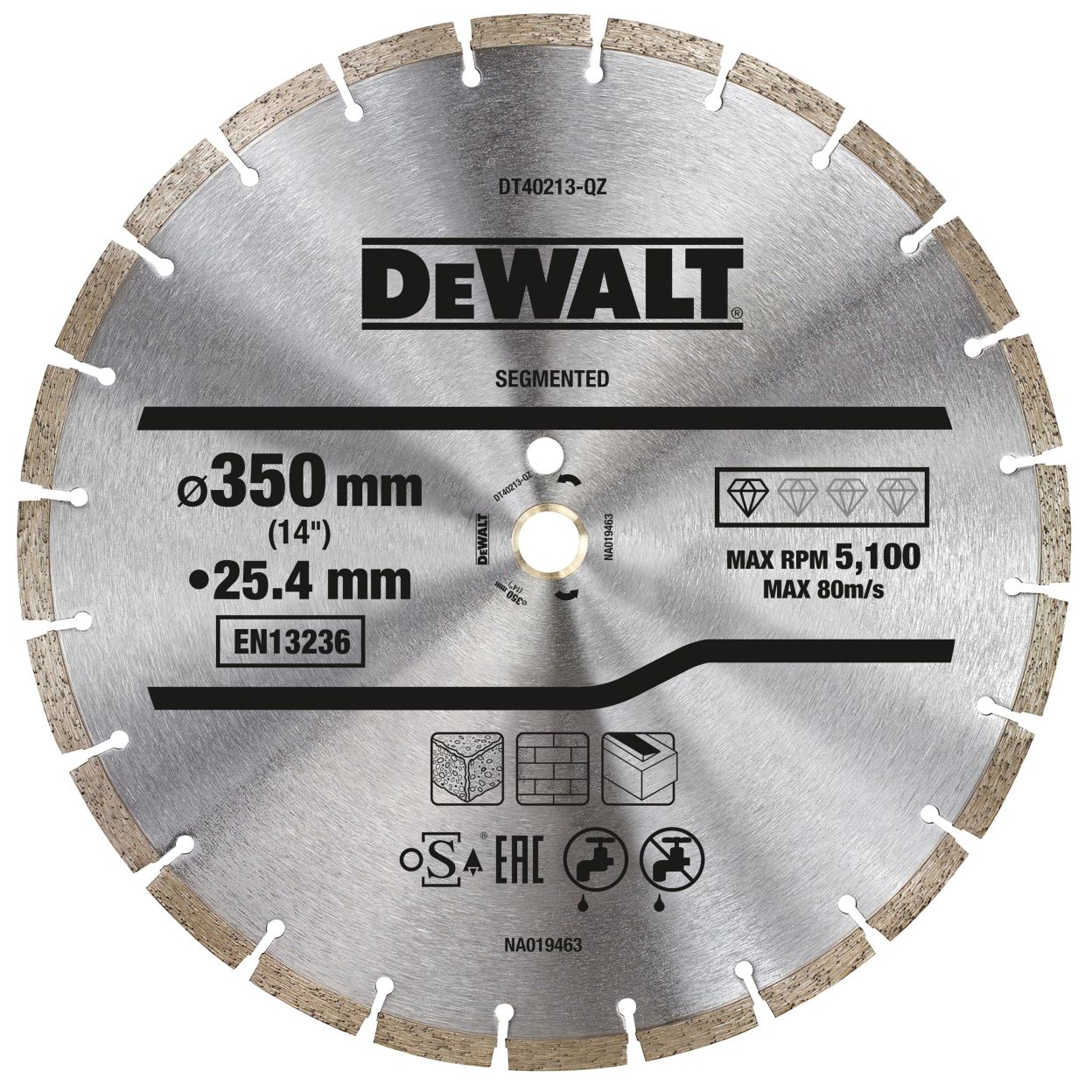 Диск алмазный DEWALT DT40213 350х25.4мм (DT40213-QZ)