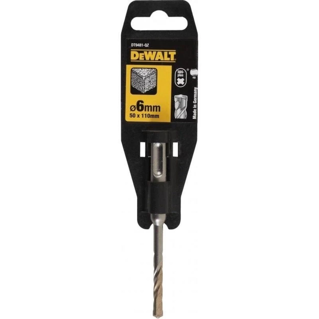 Бур DEWALT, по бетону, SDS-Plus, 6х50х110 мм, DT9481