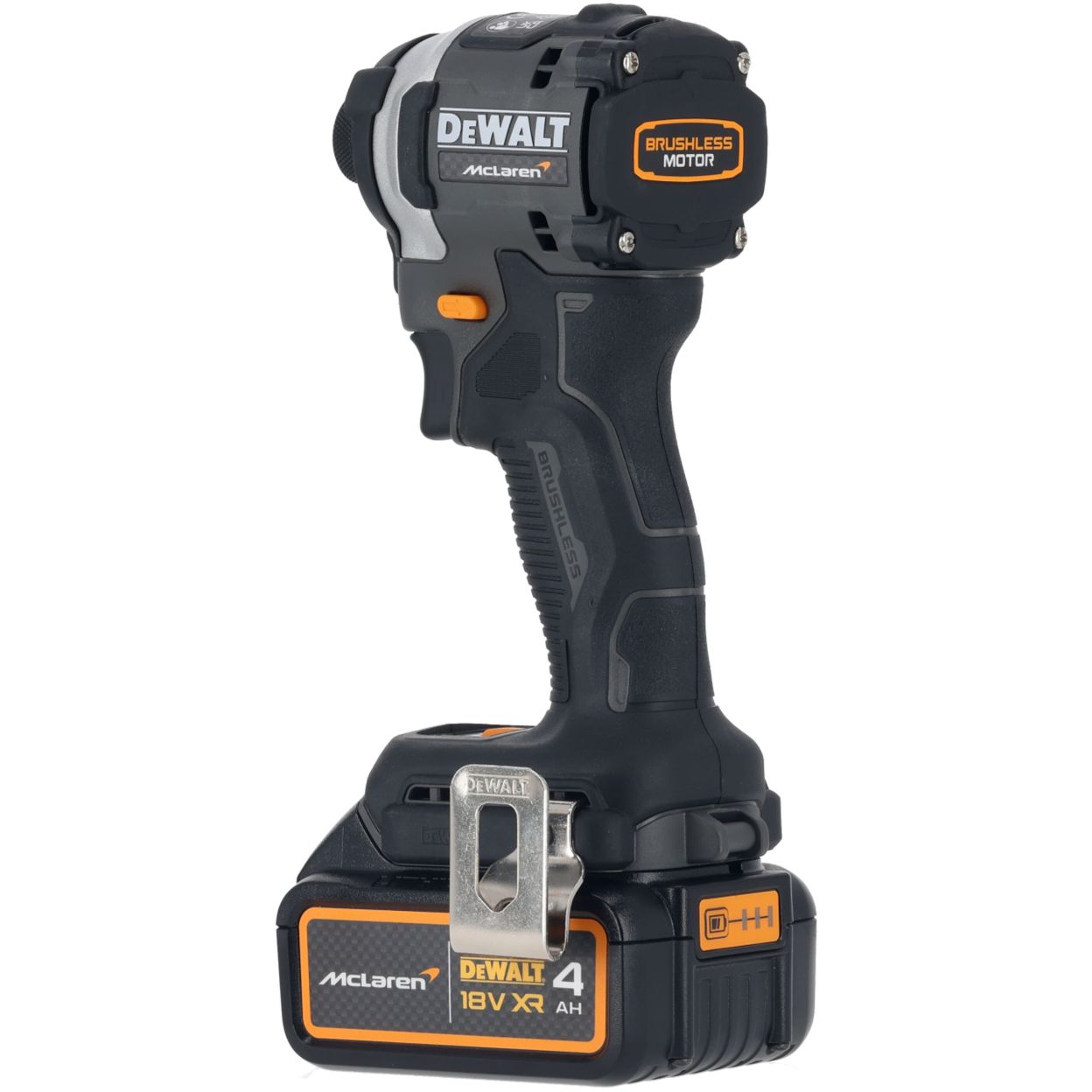 Шуруповерт DEWALT McLaren Limited Edition DCF85MM2T, 18 В, 205 Нм, 3800 уд/мин, с 2 АКБ 4 Ач и ЗУ, в кейсе TSTAK (DCF85MM2T-QW)