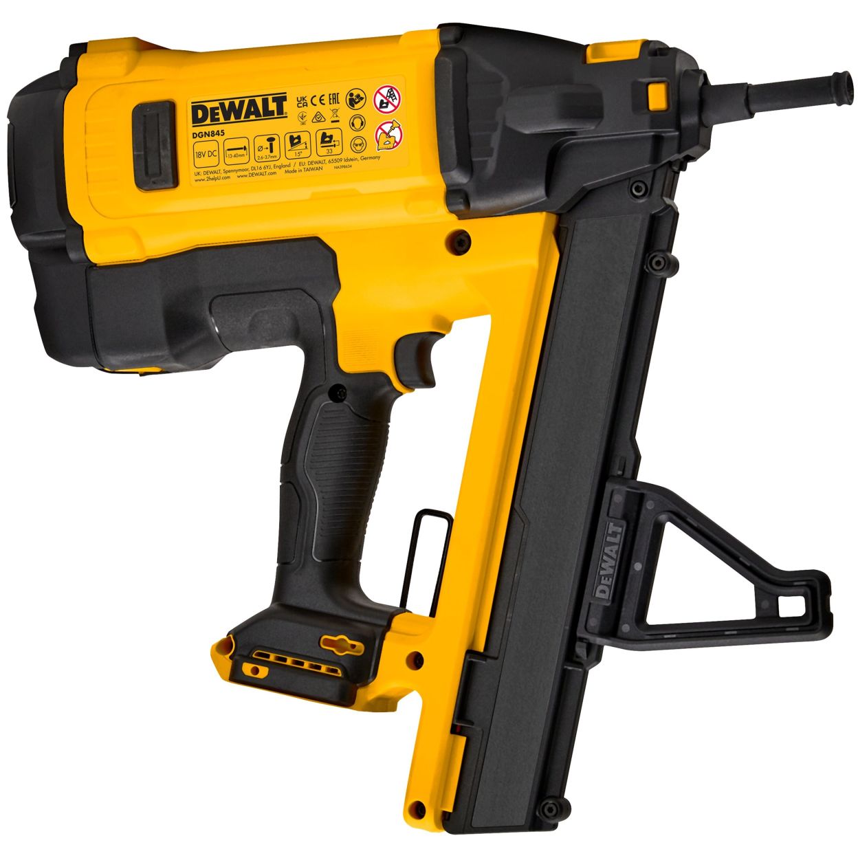 Аккумуляторный гвоздезабивной пистолет DEWALT DGN845N, 18 В, 100 Дж, без АКБ и ЗУ, в кейсе (DGN845N-XJ)