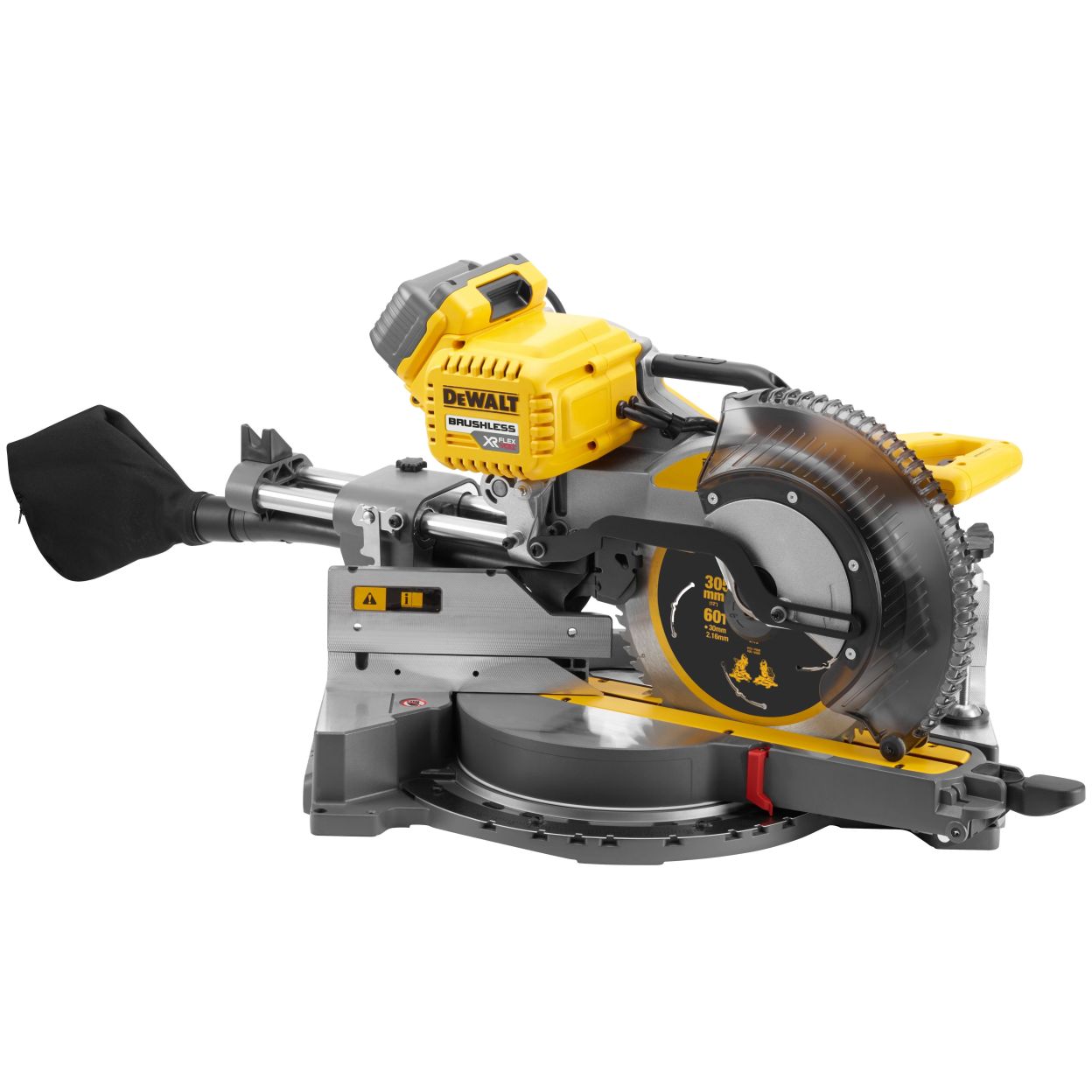 Аккумуляторная бесщеточная торцовочная пила DEWALT FLEXVOLT, 2x54 В, 305 мм, 3800 об/мин, с 2 АКБ 6 Ач и ЗУ, DHS780T2A