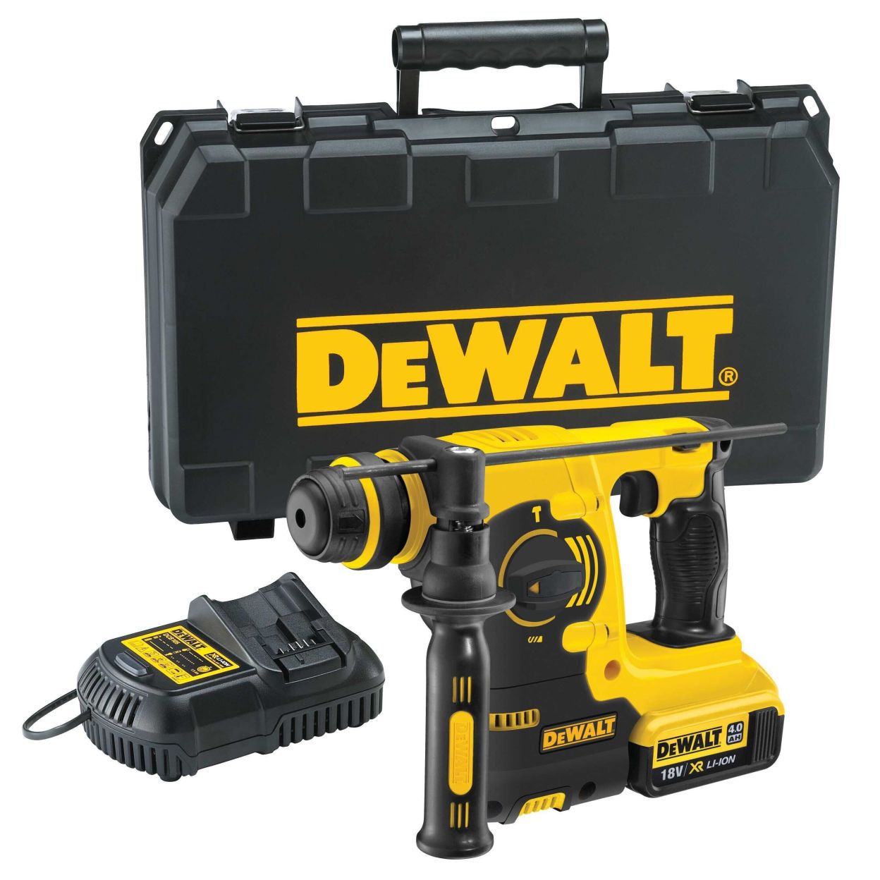 Аккумуляторный перфоратор DEWALT DCH253M1, 18 В, 2.1 Дж, 4500 уд/мин, с АКБ 4 Ач и ЗУ, в кейсе