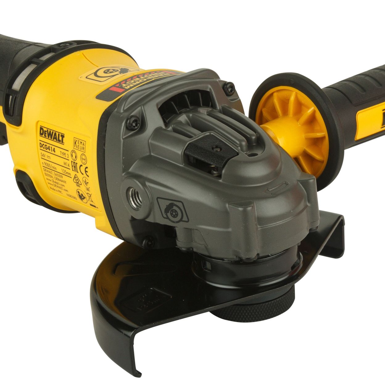Аккумуляторная угловая шлифмашина DEWALT DCG414NT, 54 В, 125 мм, 9000 об/мин, без АКБ и ЗУ, в кейсе TSTAK (DCG414NT-XJ)