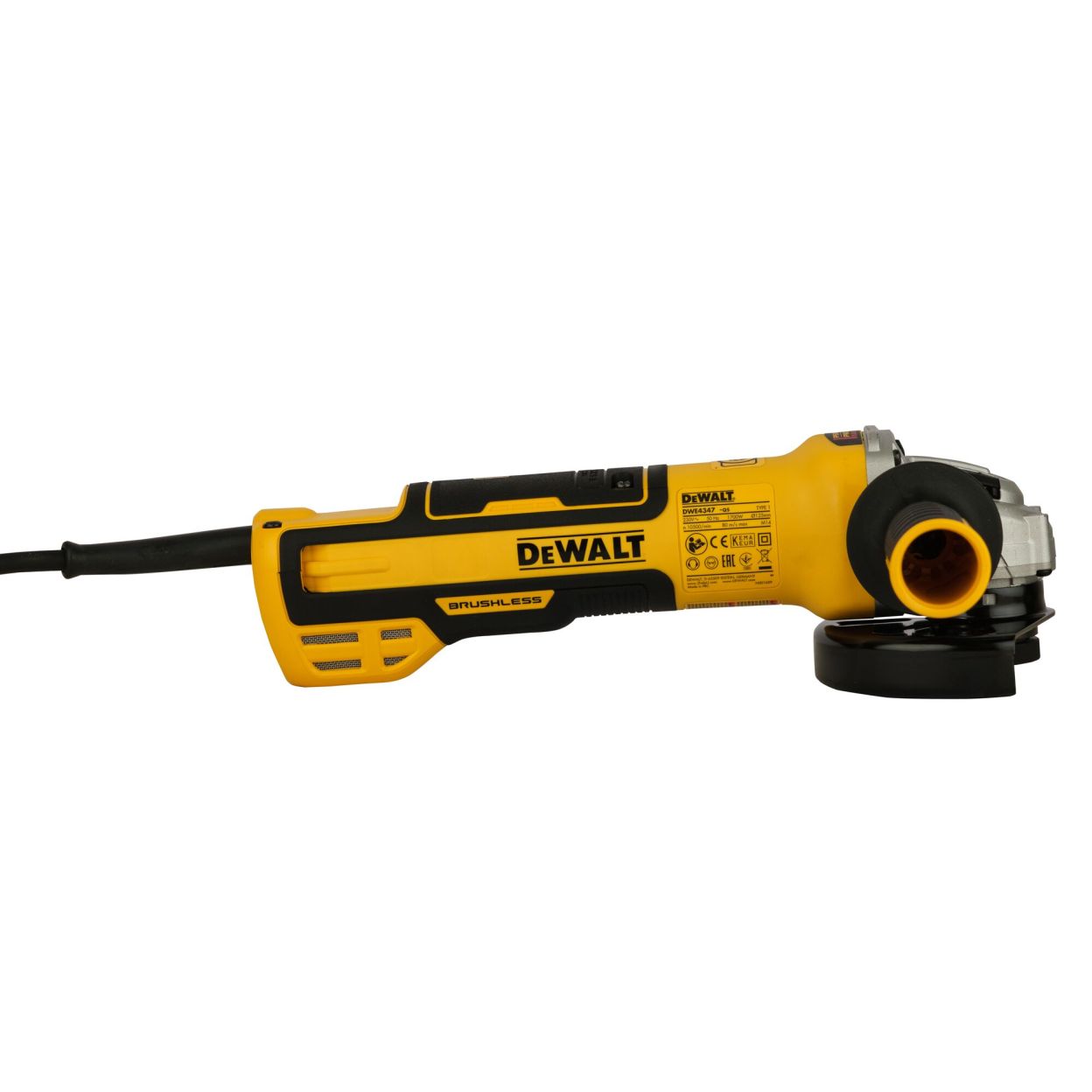 Угловая шлифмашина DEWALT DWE4347, 1700 Вт, 125 мм, 10500 об/мин (DWE4347-QS)