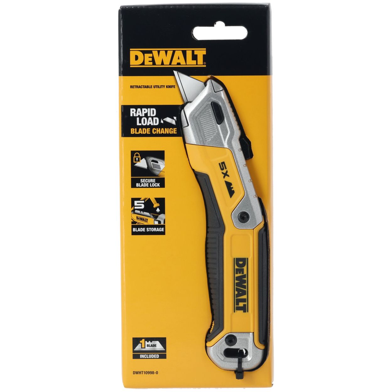 Нож DEWALT DWHT10998-0, с выдвижным лезвием