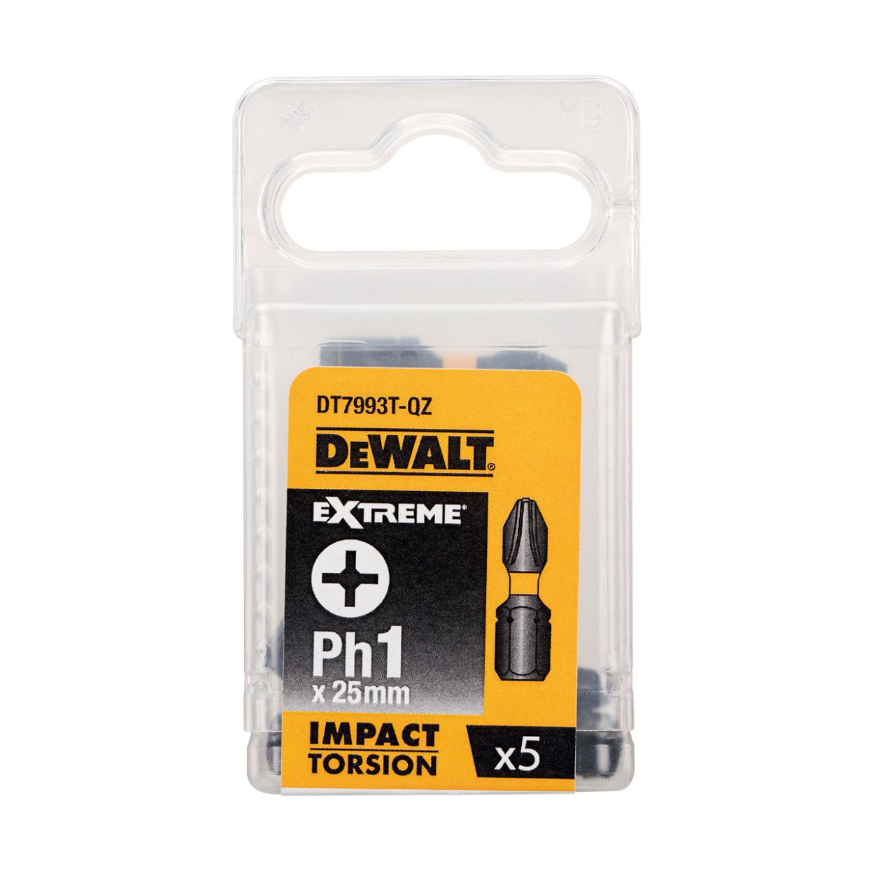 Биты ударные DEWALT IMPACT DT7993T, Torsion Ph1, 25 мм, 5 шт.