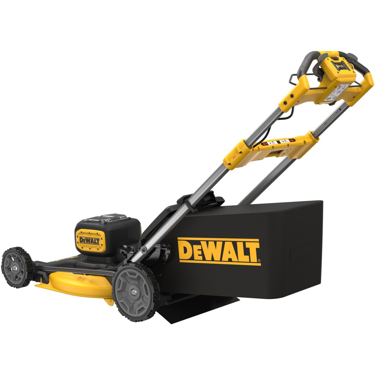 Аккумуляторная газонокосилка DEWALT DCMWSP156W2, 2х18 В, 2800 об/мин, 67 л, с 2 АКБ 8 Ач и ЗУ (DCMWSP156W2-QW)