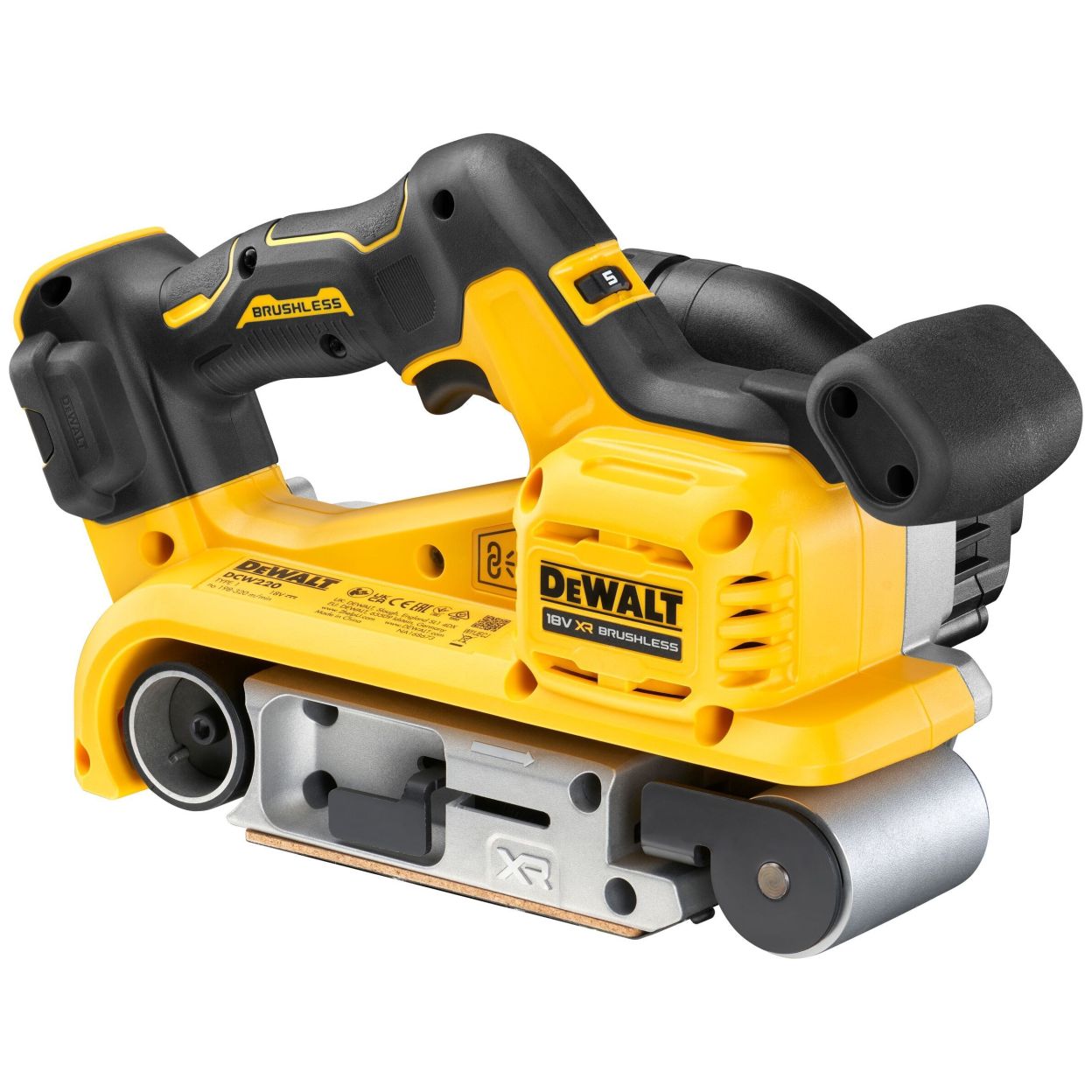 Аккумуляторная ленточная шлифмашина DEWALT DCW220P1, 18 В, 320 м/мин, с АКБ 5 Ач и ЗУ