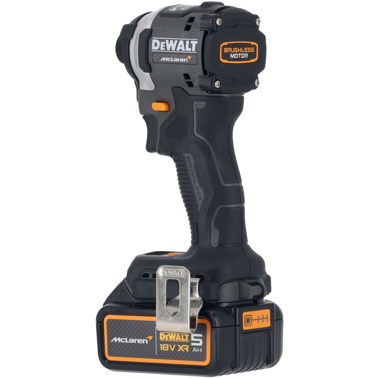 Шуруповерт DEWALT McLaren Limited Edition DCF85MP2T, 18 В, 205 Нм, 3800 уд/мин, с 2 АКБ 5 Ач и ЗУ, в кейсе TSTAK (DCF85MP2T-QW)