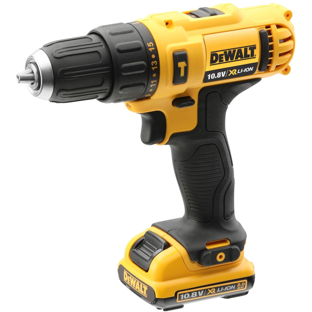 Аккумуляторная ударная дрель-шуруповерт DEWALT DCD716D2, 10.8 В, 1500 об/мин, 22500 уд/мин, с 2 АКБ 2 Ач и ЗУ, в кейсе (DCD716D2-QW)
