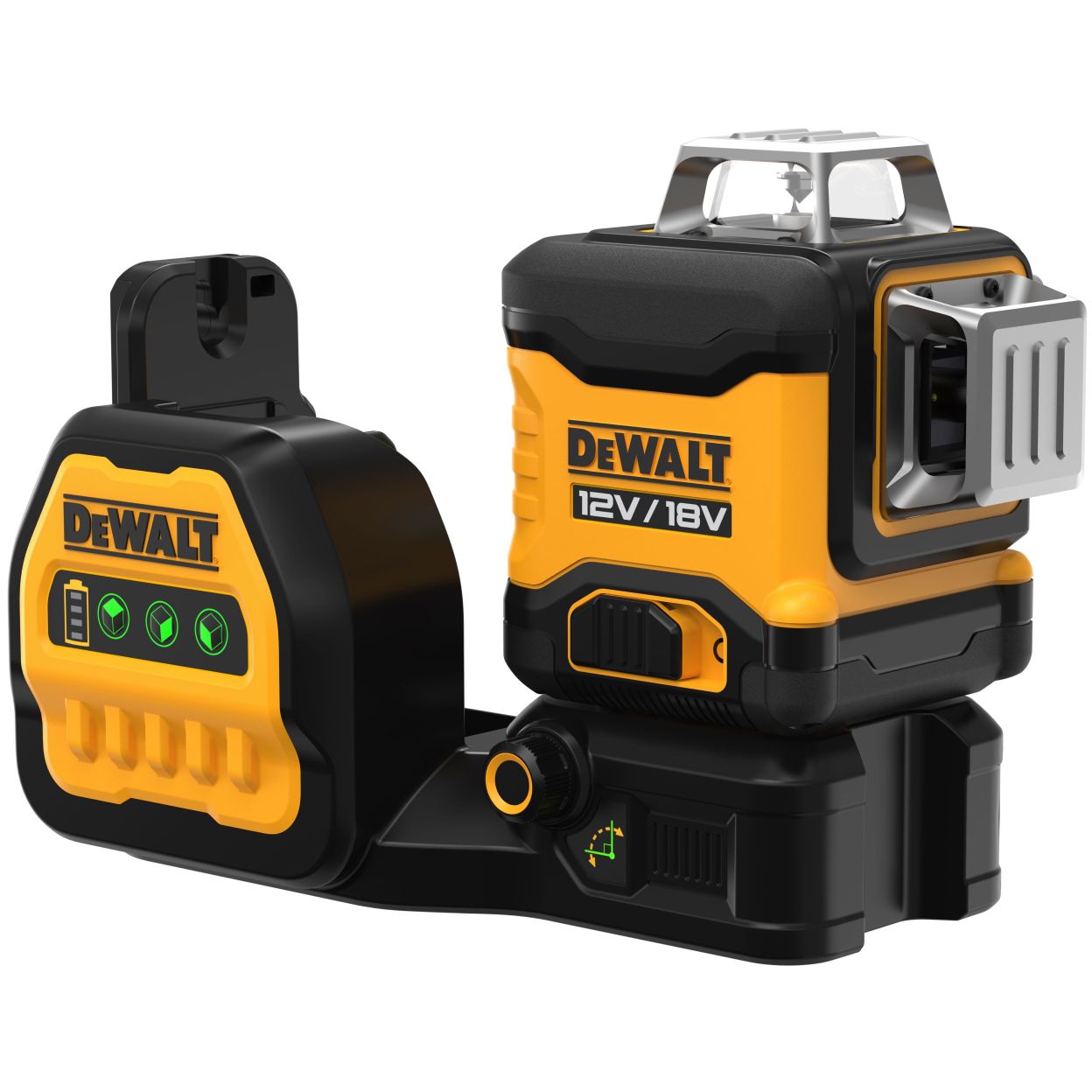 Аккумуляторный лазерный нивелир DEWALT DCE089D1G18, 12/18 В, зеленый луч, 35 м, с АКБ 2 Ач и ЗУ, в кейсе TSTAK (DCE089D1G18-QW)