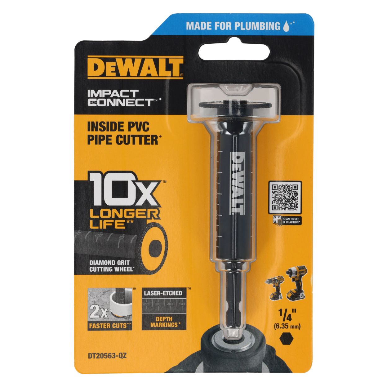 Насадка-труборез для ударного шуруповерта DEWALT DT20563, 1 шт.