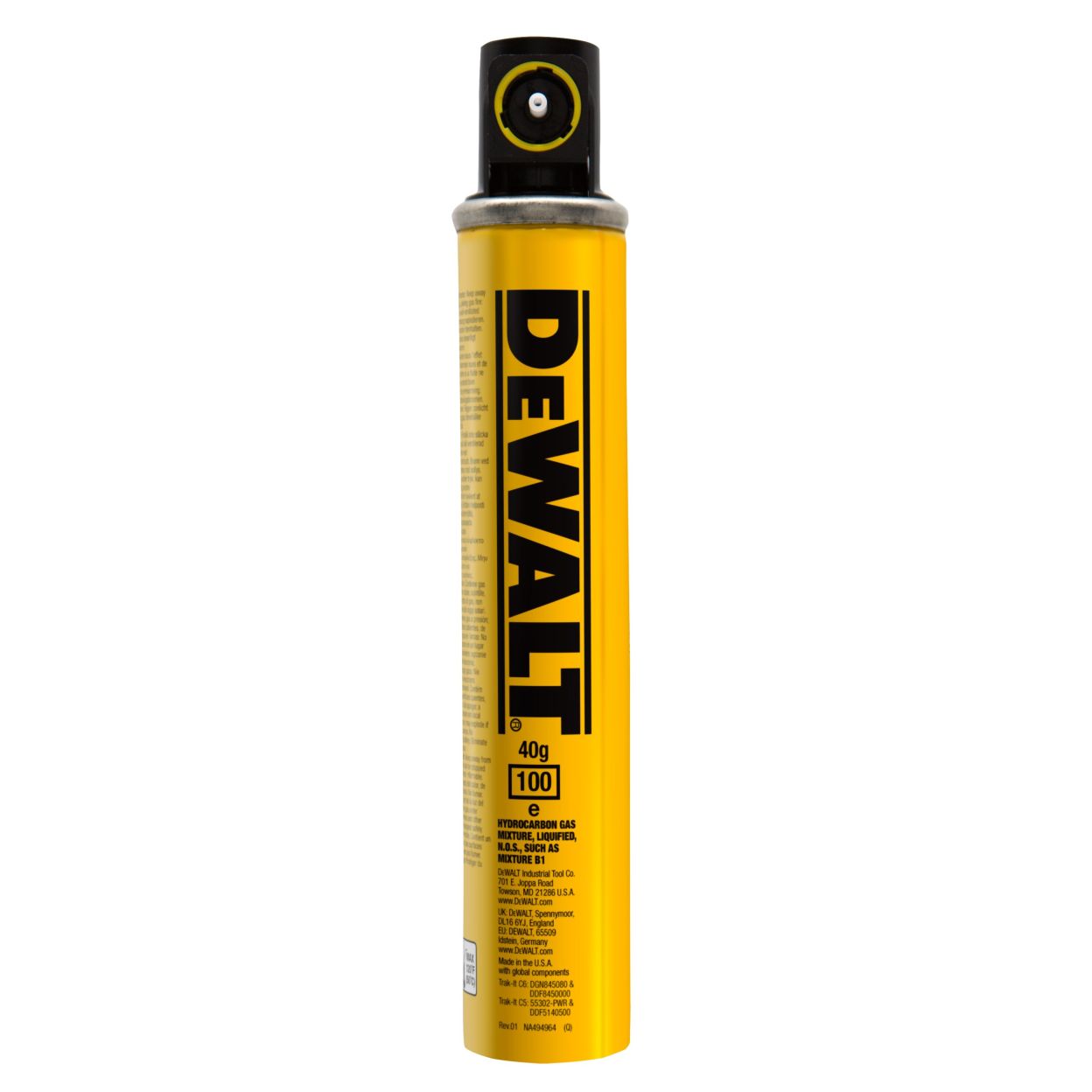 Газовый баллон DEWALT, для газового нейлера DGN845, DDF8450000