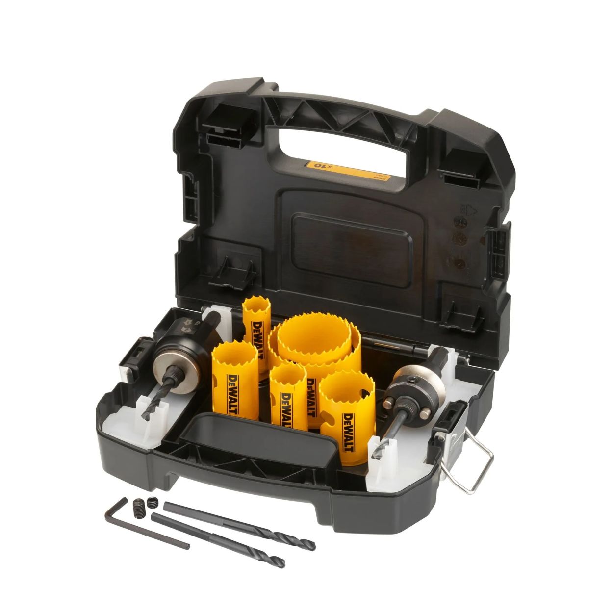 Набор коронок по мультиматериалу и пилотных сверл DEWALT DT90357, 16 - 51 мм, 10 шт. (DT90357-QZ)