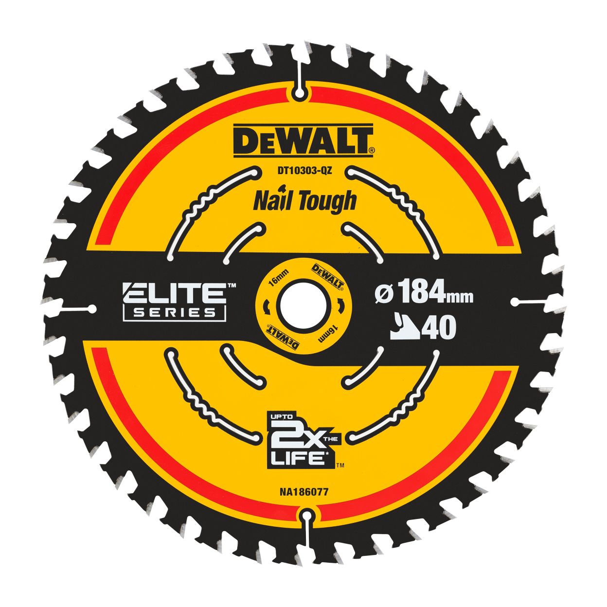 Пильный диск DEWALT DT10303, по дереву, 184х16х1 мм (DT10303-QZ)