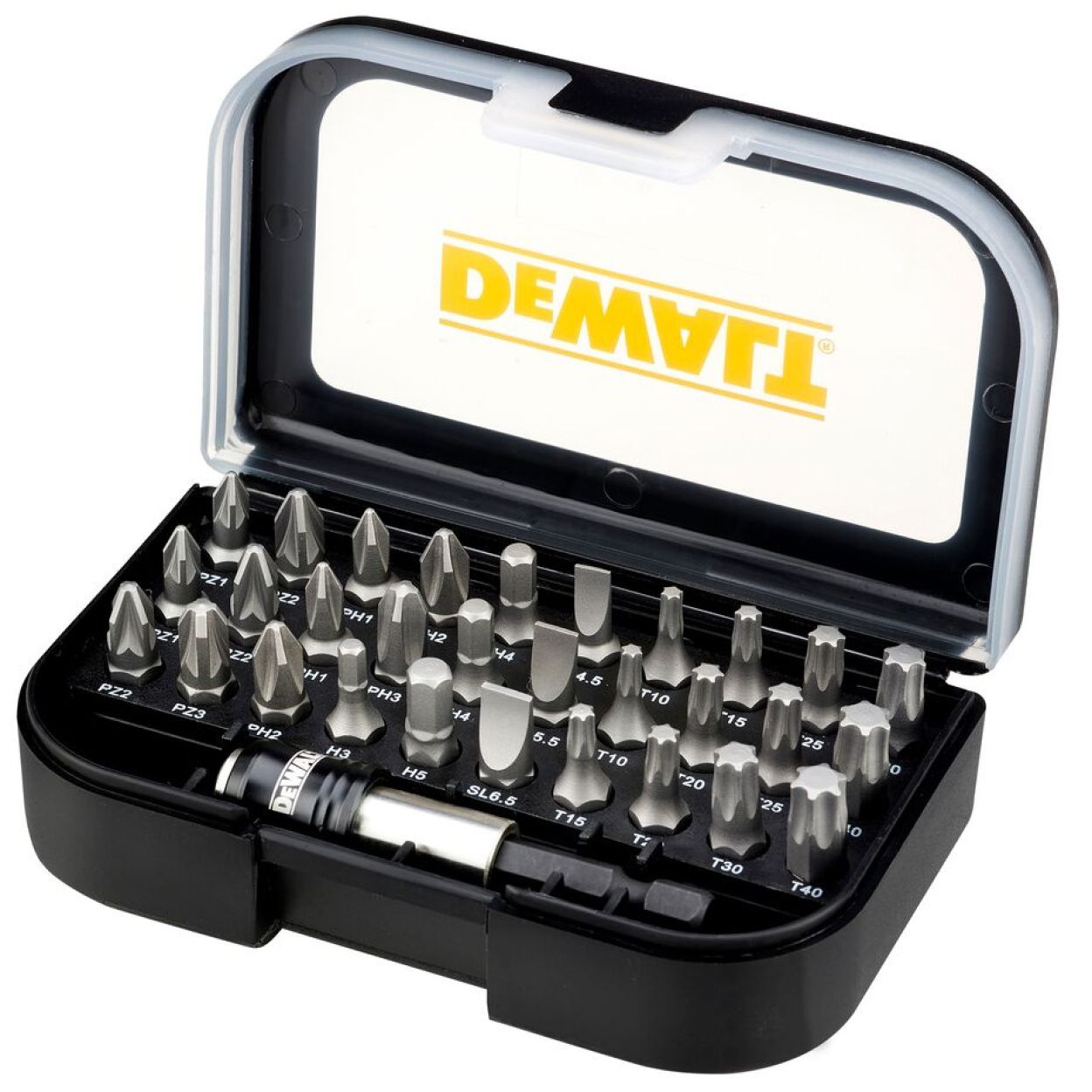 Набор бит DEWALT , 25 мм, HEX, 31 шт., в кейсе (DT7944TS-QZ)
