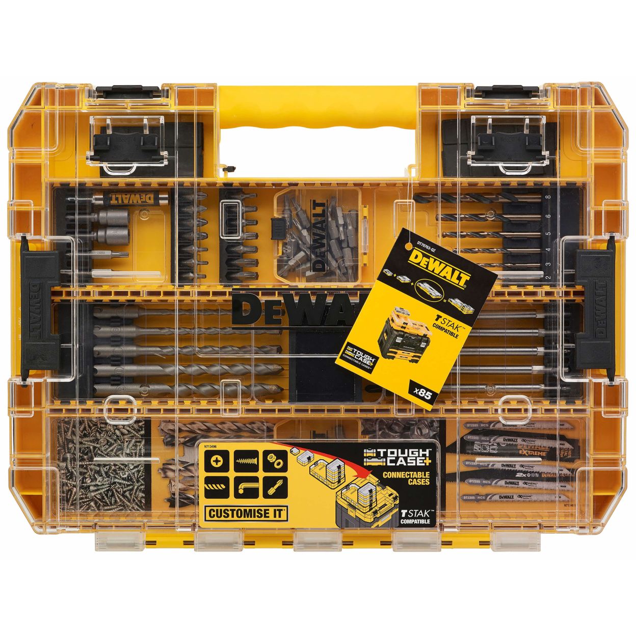 Набор оснастки DEWALT DT70763, 85 шт., в кейсе (DT70763-QZ)