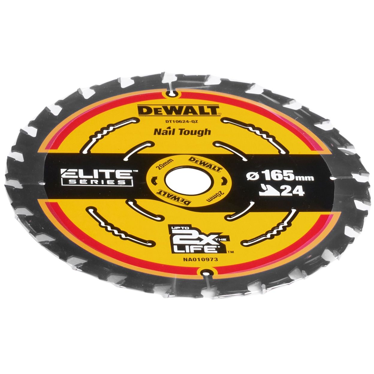 Пильный диск по дереву DEWALT DT10400, 165х20х1.65 мм, 10 шт. (DT10400-QZ-10)