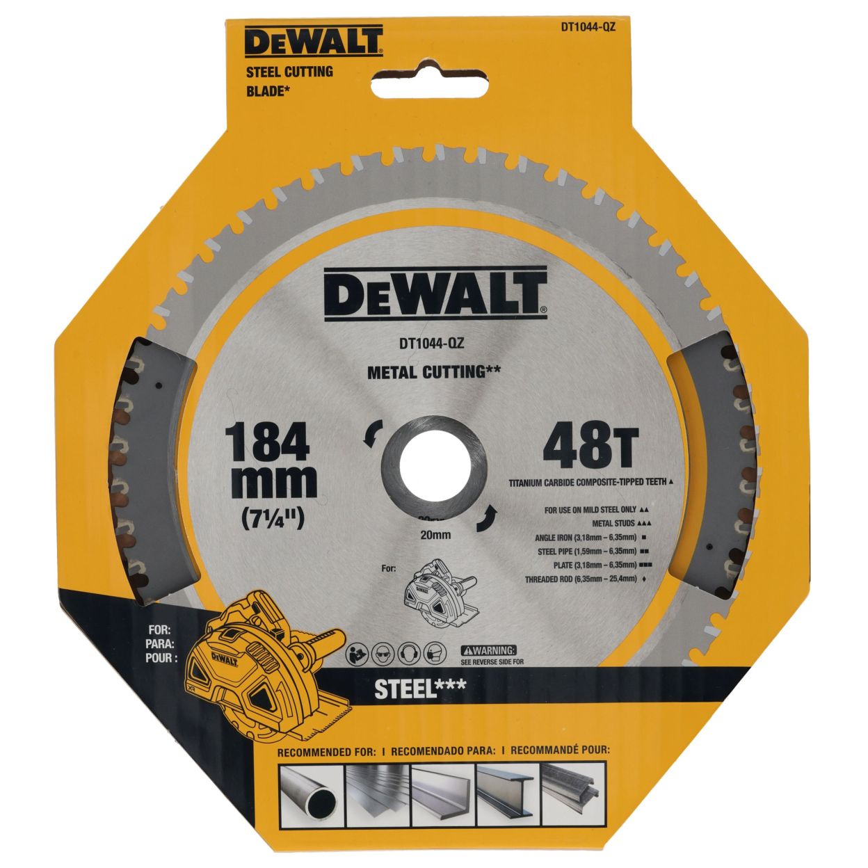 Диск пильный по металлу DEWALT DT1044, 184х20 мм (DT1044-QZ)