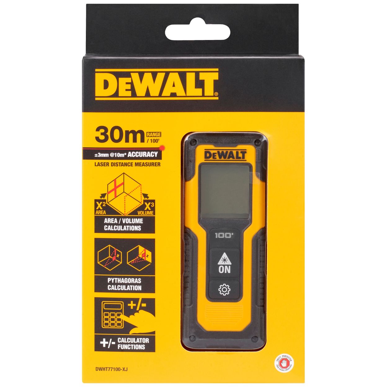 Лазерный дальномер DEWALT DWHT77100, 30 м, на батарейках