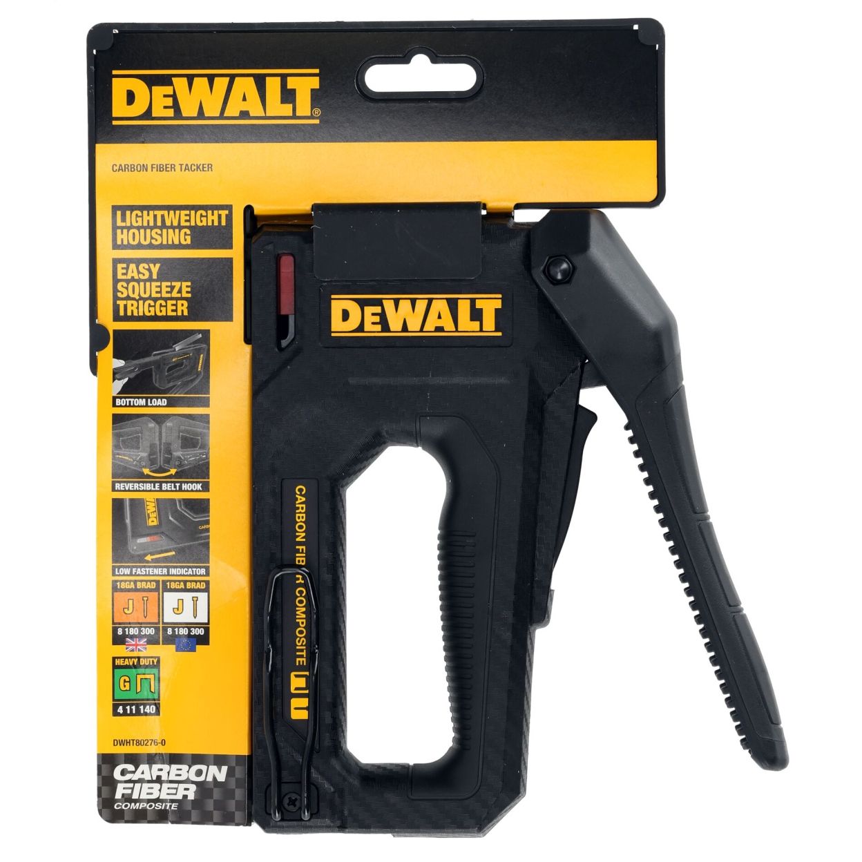 Степлер DEWALT DWHT80276-0, с карбоновым корпусом, для скоб и шпилек