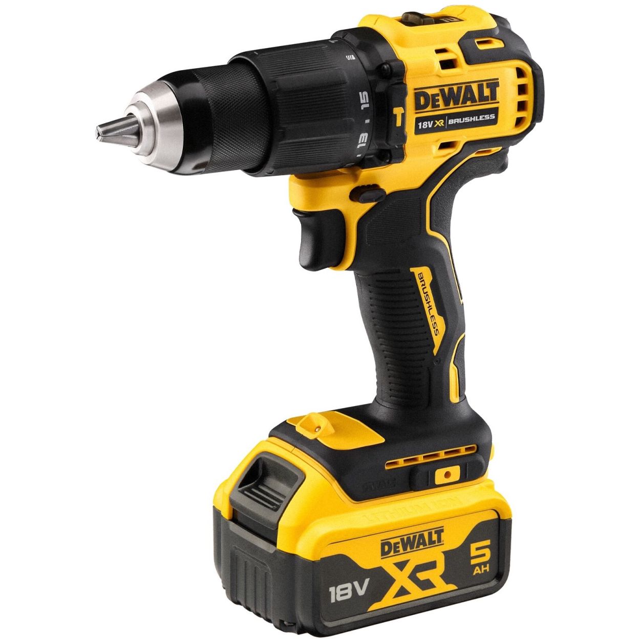 Аккумуляторная дрель-шуруповерт DEWALT DCD709P1, 18 В, 1650 об/мин, 28050 уд/мин, с АКБ 5 Ач и ЗУ (DCD709P1N-XJ)