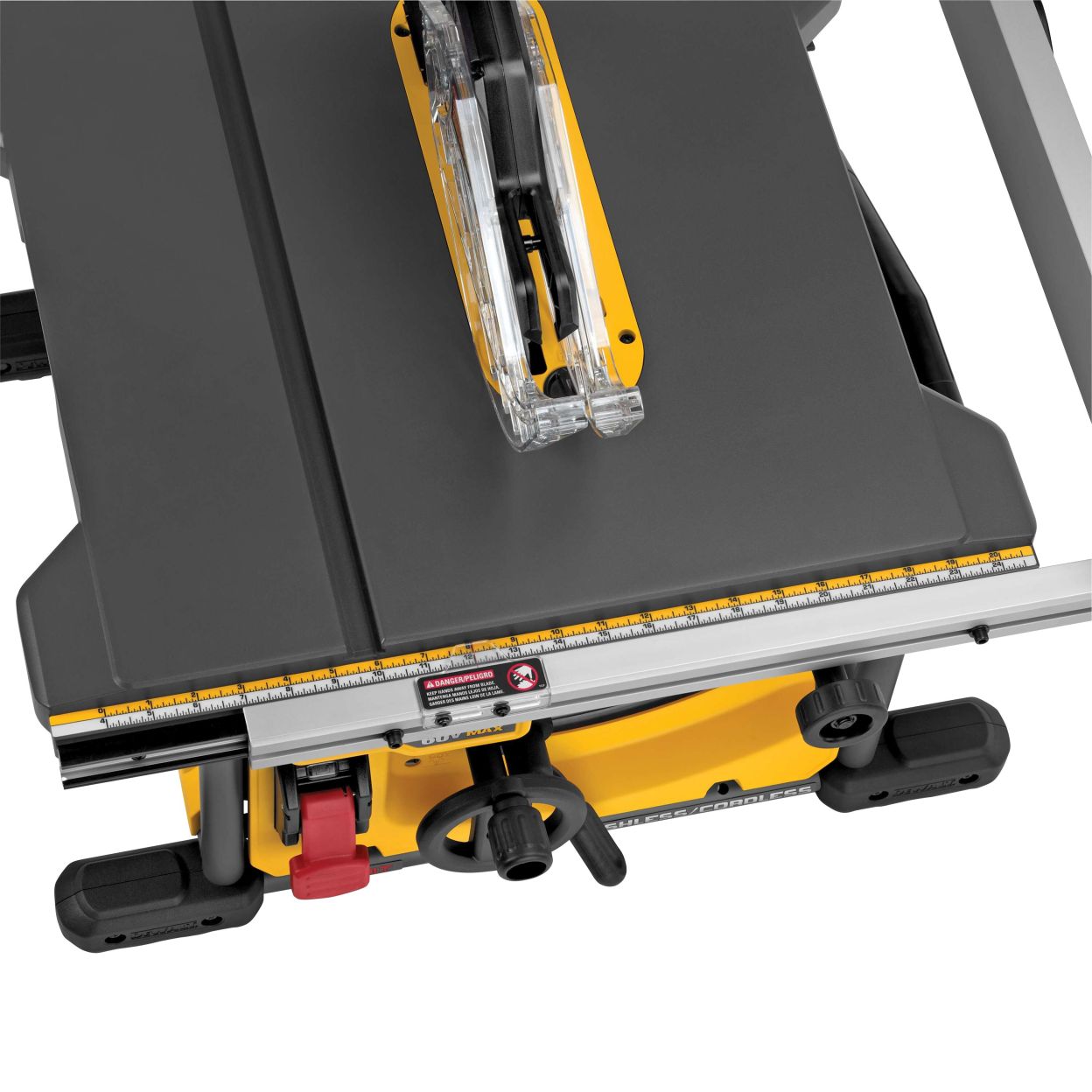 Аккумуляторная дисковая настольная пила DEWALT DCS7485T2, 54 В, 210 мм, 5800 об/мин, с 2 АКБ 2 Ач и ЗУ (DCS7485T2-QW)